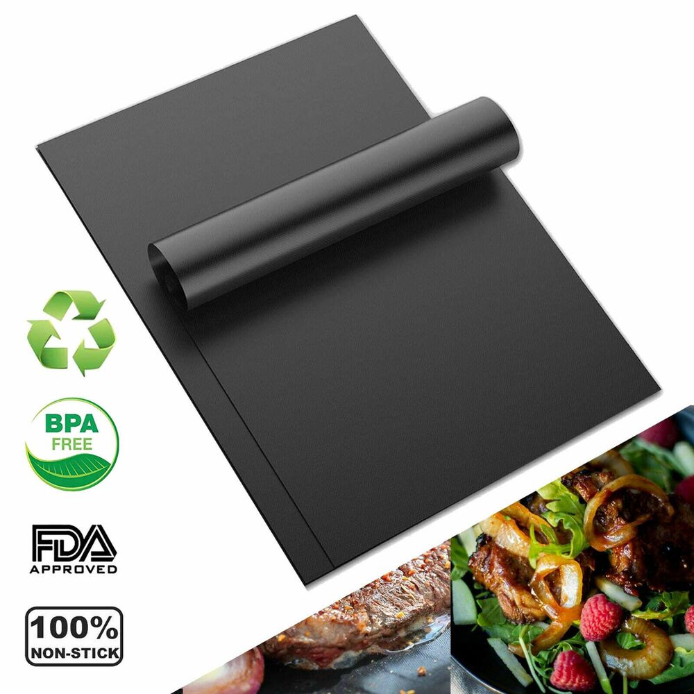 Set of 2 Premium Grill Mat 100% Non-Stick BBQ Grill & Baking Mats, FDA-Approved